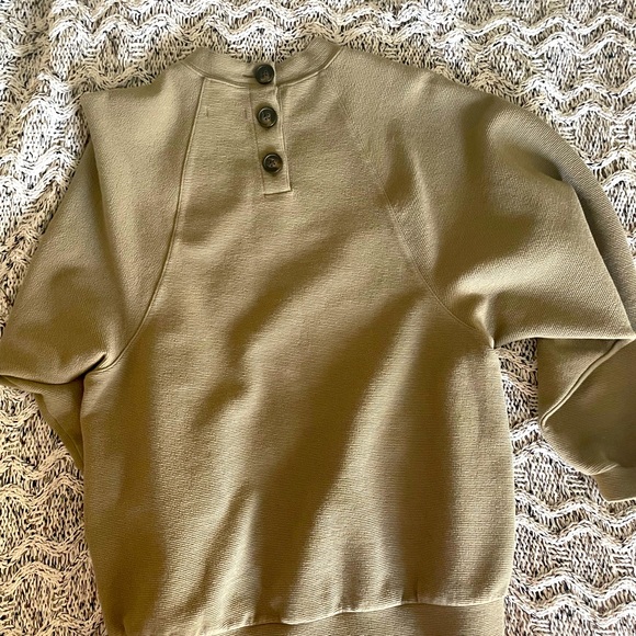 Madewell button back mock neck top - Picture 6 of 9